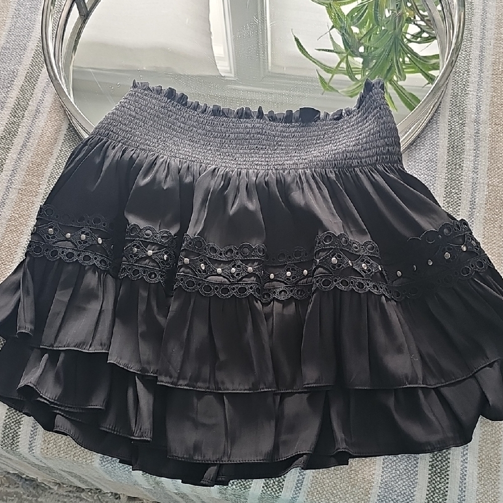 Ramy Brook Charcoal Ruffled Mini Skirt - Picture 5 of 5